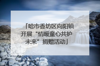 哈市香坊区向阳镇开展“情暖童心共护未来”捐赠活动