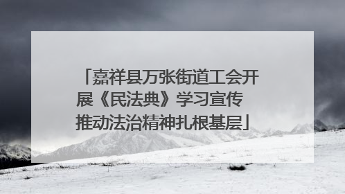嘉祥县万张街道工会开展《民法典》学习宣传 推动法治精神扎根基层
