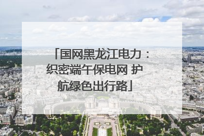 国网黑龙江电力：织密端午保电网 护航绿色出行路
