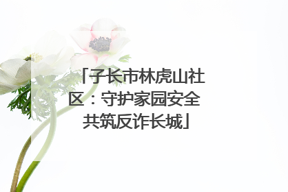 子长市林虎山社区：守护家园安全 共筑反诈长城