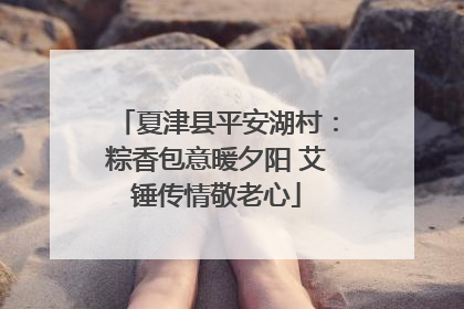 夏津县平安湖村：粽香包意暖夕阳 艾锤传情敬老心
