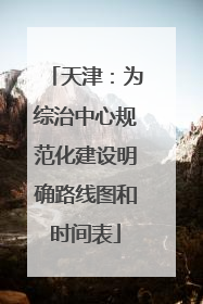 天津：为综治中心规范化建设明确路线图和时间表