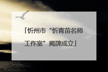 忻州市“忻青苗名师工作室”揭牌成立