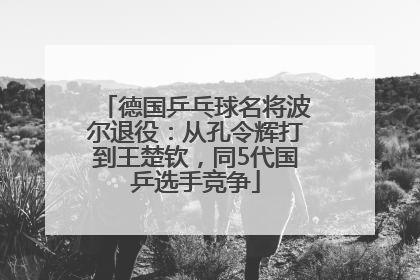 德国乒乓球名将波尔退役：从孔令辉打到王楚钦，同5代国乒选手竞争