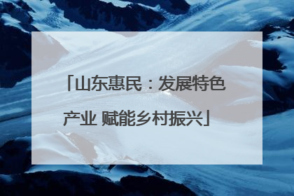 山东惠民：发展特色产业 赋能乡村振兴