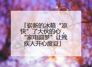 崭新的冰箱“凉快”了大伙的心，“家电圆梦”让残疾人开心度夏