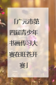 广元市第四届青少年书画传习大赛在旺苍开赛