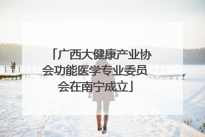 广西大健康产业协会功能医学专业委员会在南宁成立