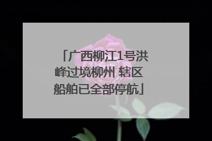 广西柳江1号洪峰过境柳州 辖区船舶已全部停航