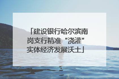 建设银行哈尔滨南岗支行精准“浇灌”实体经济发展沃土
