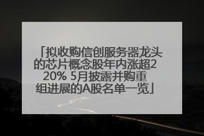 拟收购信创服务器龙头的芯片概念股年内涨超220% 5月披露并购重组进展的A股名单一览