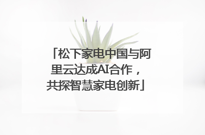 松下家电中国与阿里云达成AI合作，共探智慧家电创新