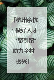 杭州余杭：做好人才“聚引留” 助力乡村振兴