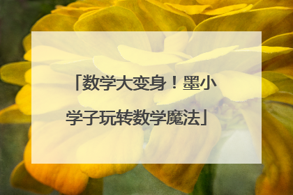 数学大变身！墨小学子玩转数学魔法