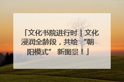 文化书院进行时｜文化浸润全龄段，共绘 “朝阳模式” 新图景！