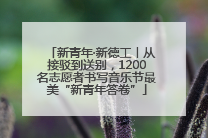 新青年·新德工丨从接驳到送别，1200名志愿者书写音乐节最美“新青年答卷”