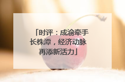 时评：成渝牵手长株潭，经济动脉再添新活力