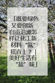 既要绿色又要创新 自贡沿滩怎样让化工新材料“氟”摇直上？｜美好生活有“盐”味