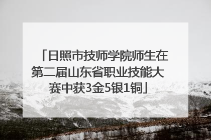 日照市技师学院师生在第二届山东省职业技能大赛中获3金5银1铜