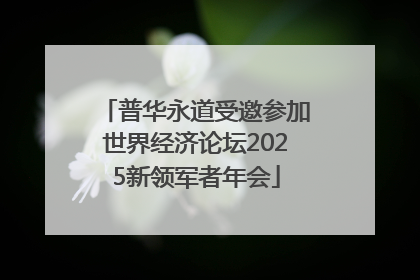 普华永道受邀参加世界经济论坛2025新领军者年会