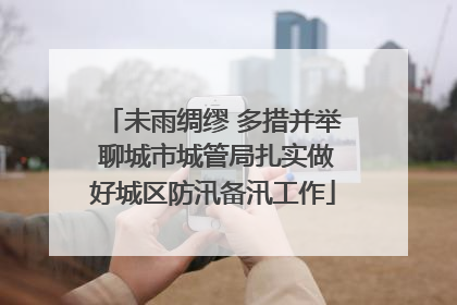 未雨绸缪 多措并举 聊城市城管局扎实做好城区防汛备汛工作