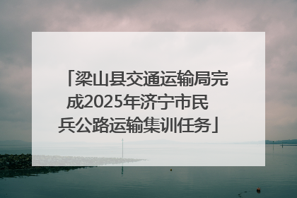 梁山县交通运输局完成2025年济宁市民兵公路运输集训任务