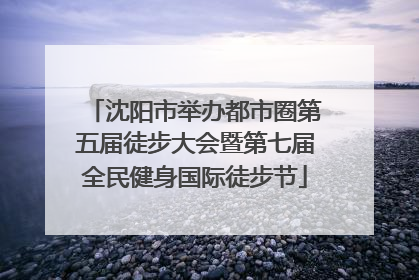 沈阳市举办都市圈第五届徒步大会暨第七届全民健身国际徒步节
