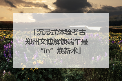 沉浸式体验考古 郑州文博解锁端午最“in”焕新术