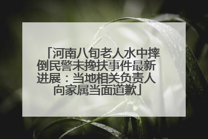 河南八旬老人水中摔倒民警未搀扶事件最新进展：当地相关负责人向家属当面道歉
