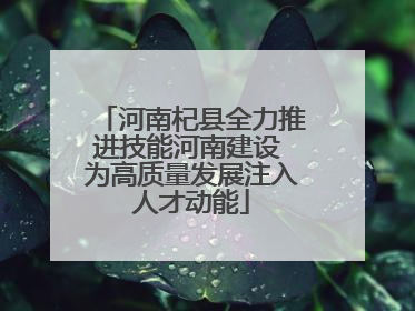 河南杞县全力推进技能河南建设 为高质量发展注入人才动能