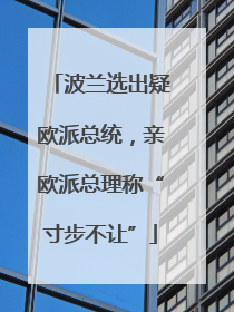 波兰选出疑欧派总统，亲欧派总理称“寸步不让”