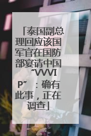 泰国副总理回应该国军官在国防部宴请中国“VVVIP”：确有此事，正在调查