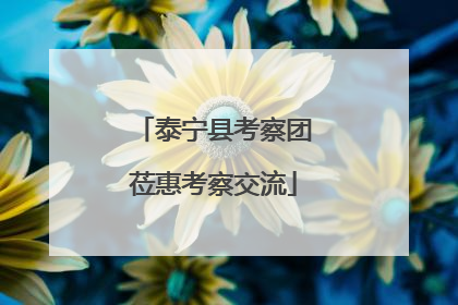 泰宁县考察团莅惠考察交流