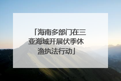 海南多部门在三亚海域开展伏季休渔执法行动