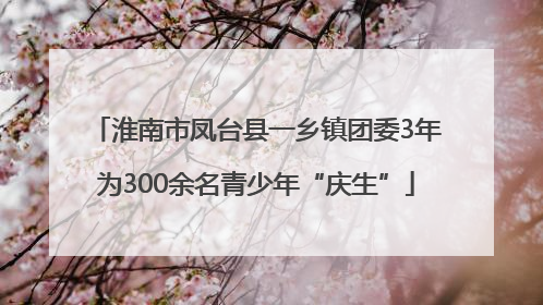 淮南市凤台县一乡镇团委3年为300余名青少年“庆生”