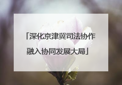 深化京津冀司法协作 融入协同发展大局