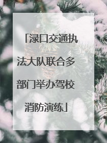 渌口交通执法大队联合多部门举办驾校消防演练