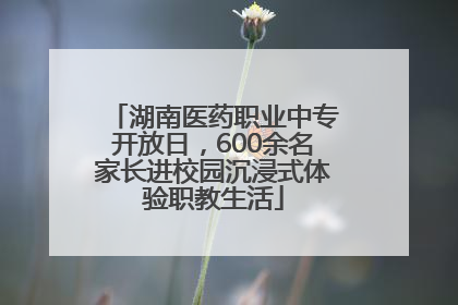 湖南医药职业中专开放日，600余名家长进校园沉浸式体验职教生活
