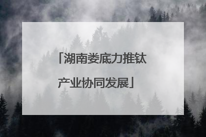 湖南娄底力推钛产业协同发展