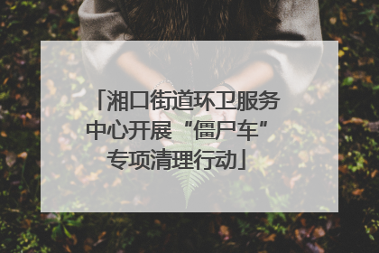 湘口街道环卫服务中心开展“僵尸车”专项清理行动