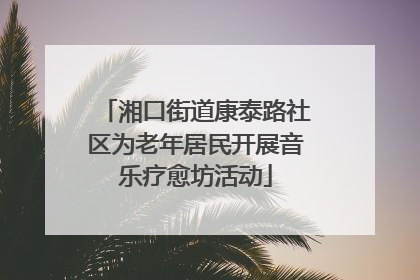 湘口街道康泰路社区为老年居民开展音乐疗愈坊活动