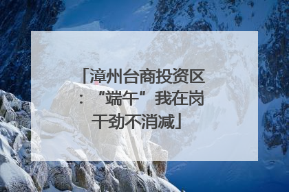 漳州台商投资区：“端午”我在岗 干劲不消减