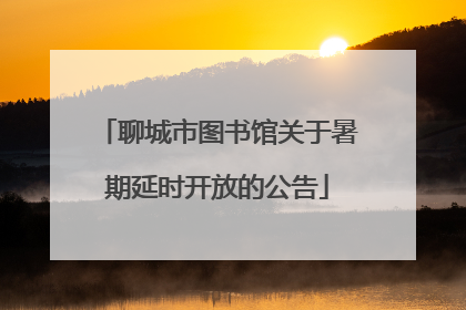 聊城市图书馆关于暑期延时开放的公告