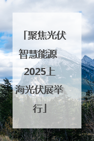 聚焦光伏智慧能源 2025上海光伏展举行