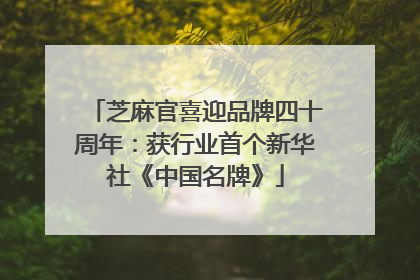 芝麻官喜迎品牌四十周年：获行业首个新华社《中国名牌》