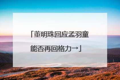 董明珠回应孟羽童能否再回格力→
