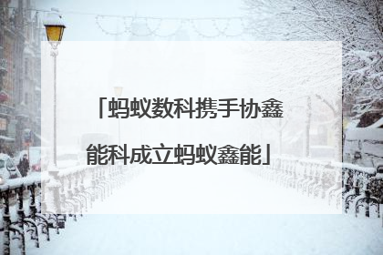 蚂蚁数科携手协鑫能科成立蚂蚁鑫能