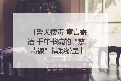 警犬搜毒 童言寄语 千年书院的“禁毒课”精彩纷呈
