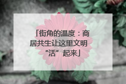 街角的温度：商居共生让这里文明“活”起来