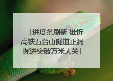 进度条刷新 雄忻高铁五台山隧道正洞掘进突破万米大关
